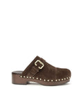 Chloé Jeannette Clog Mules In Suede Leather 