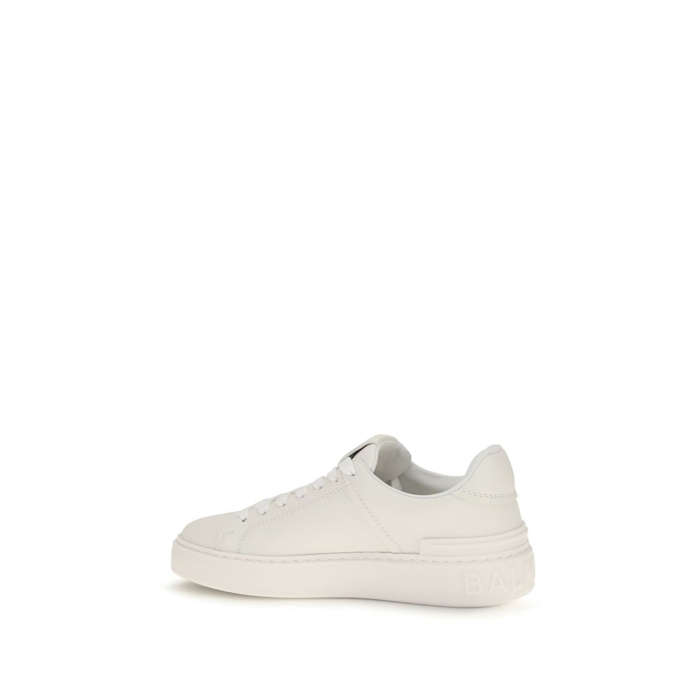 Balmain B-Court Leather Sneakers - All White
