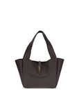 Saint Laurent Leather Le 5 à 7 Bea Tote Bag - Dark Brown