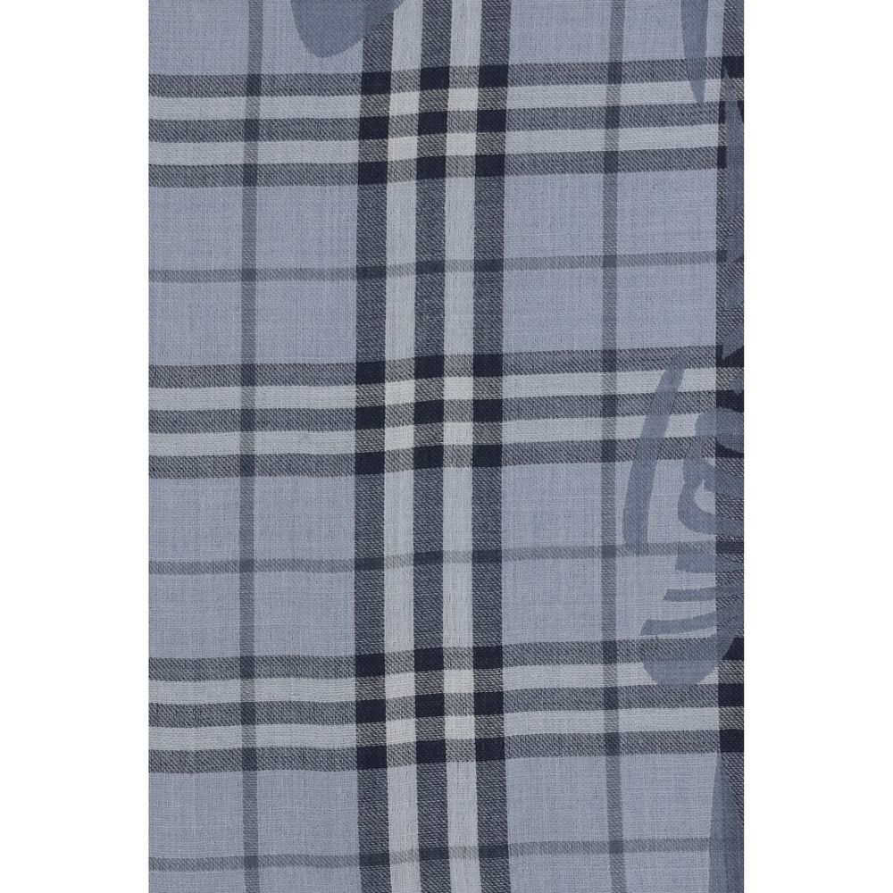 Burberry Checkered Wool-Silk Scarf