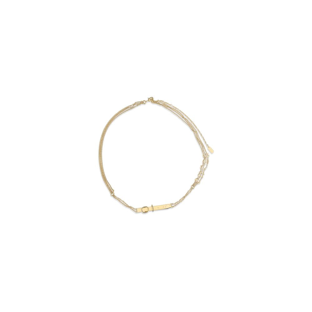Chloé Brass Jewel Lettering Belt - Gold