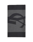 Saint Laurent Silk Cassandre Scarf - Gray/Grey