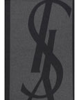 Saint Laurent Silk Cassandre Scarf - Gray/Grey