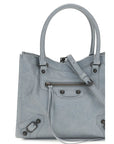 Balenciaga Le City Tote Mini Shoulder Bag - Light Blue-Gray/Grey