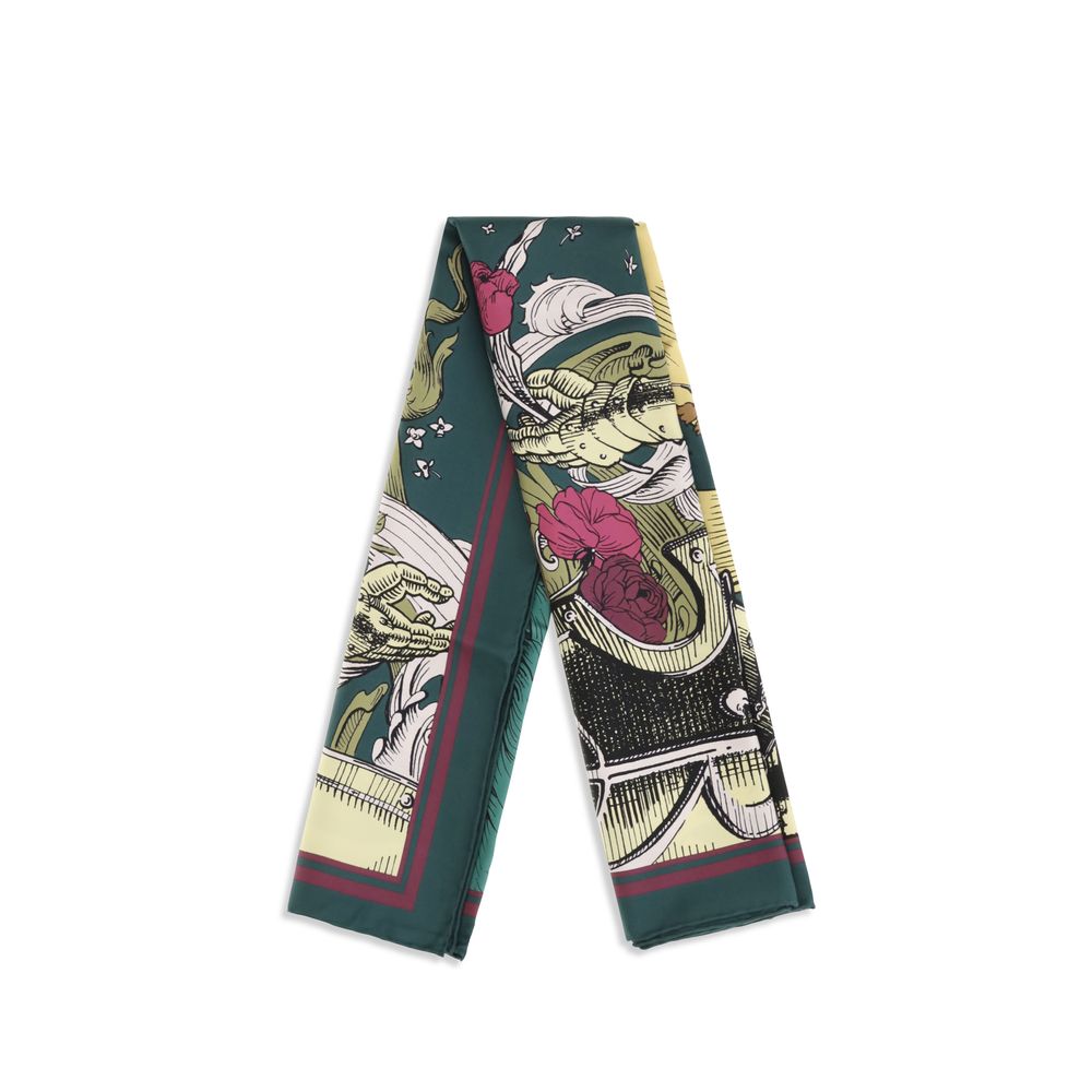 Burberry Etched Knight Silk Scarf
