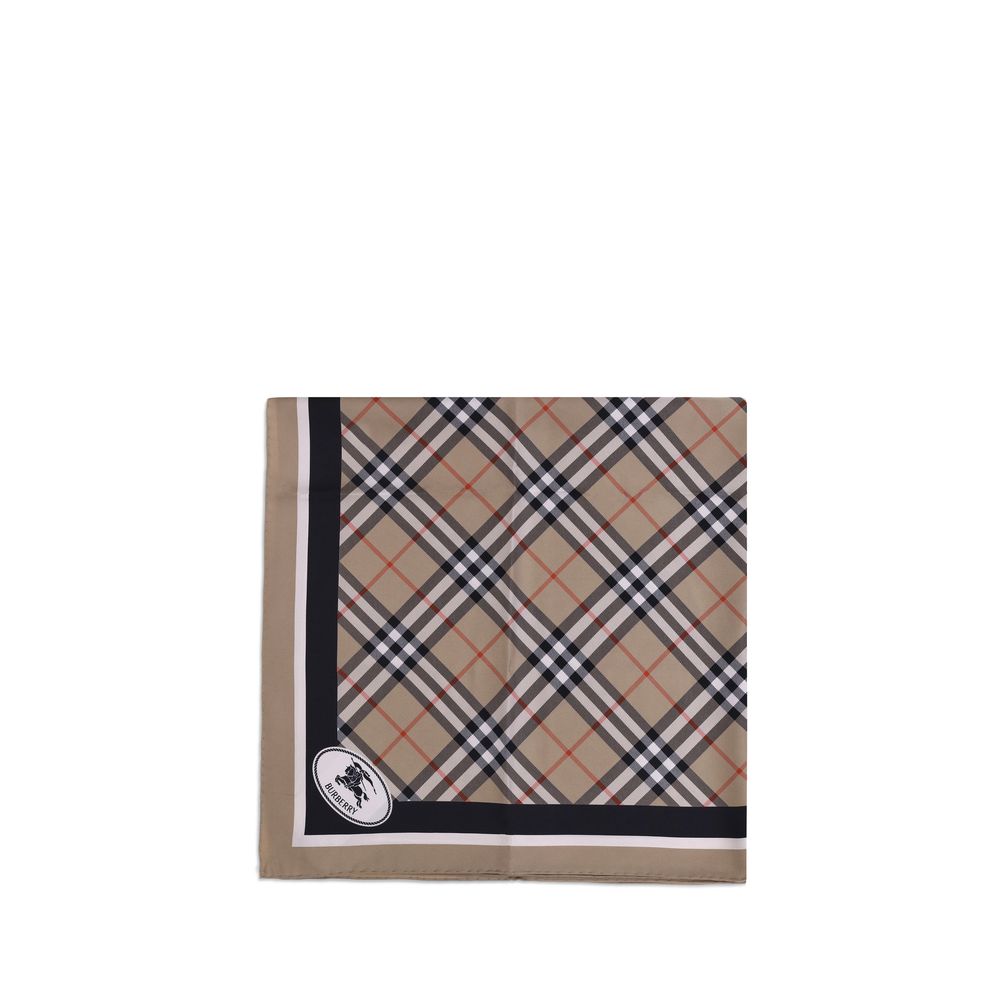 Burberry Vintage Check Finished-Edge Silk Scarf
