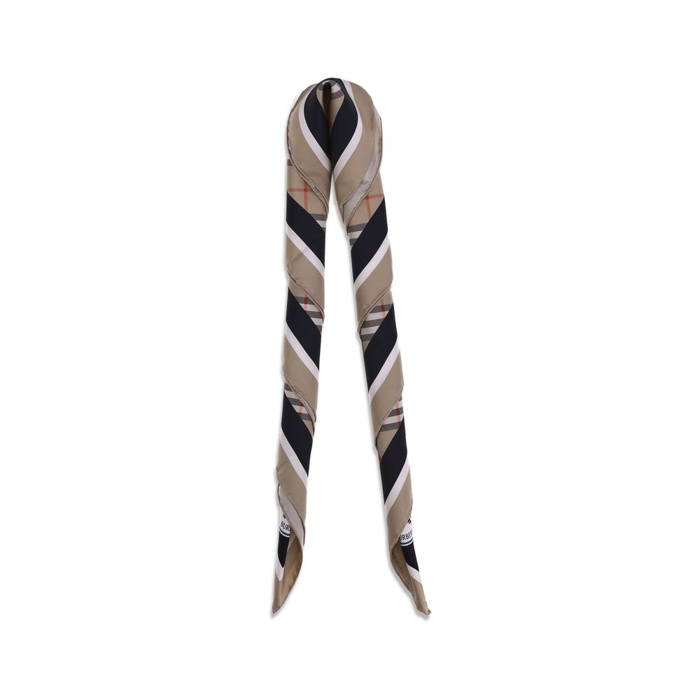 Burberry Vintage Check Finished-Edge Silk Scarf