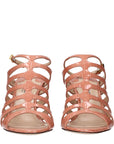 Tom Ford Crocodile Embossed Leather Stiletto Heel Sandals - Pink