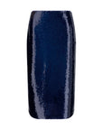 Tom Ford Silk & Sequin Midi Skirt - Black & Blue
