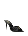 Saint Laurent Babylone Stiletto Heel Mule Sandals - Black