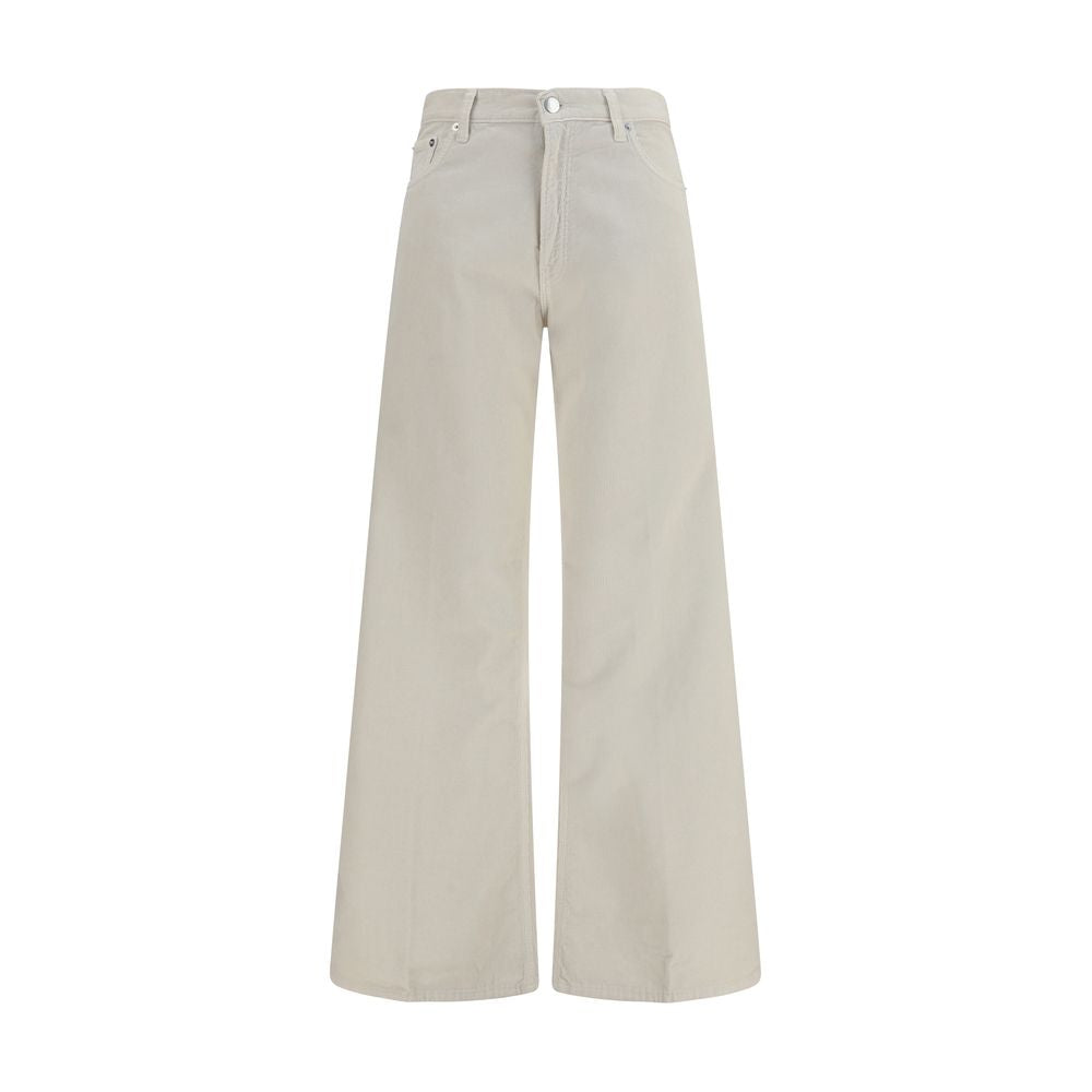 Haikure Clara Velvet Pier Flared White Denim Jeans