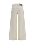 Haikure Clara Velvet Pier Flared White Denim Jeans