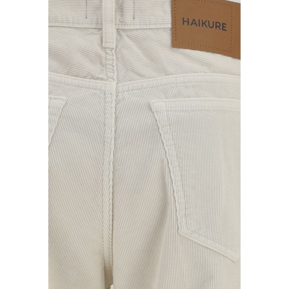 Haikure Clara Velvet Pier Flared White Denim Jeans