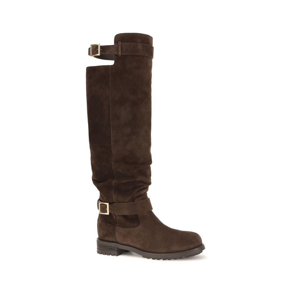 Jimmy Choo Over The Knee Leather Boots - Brown