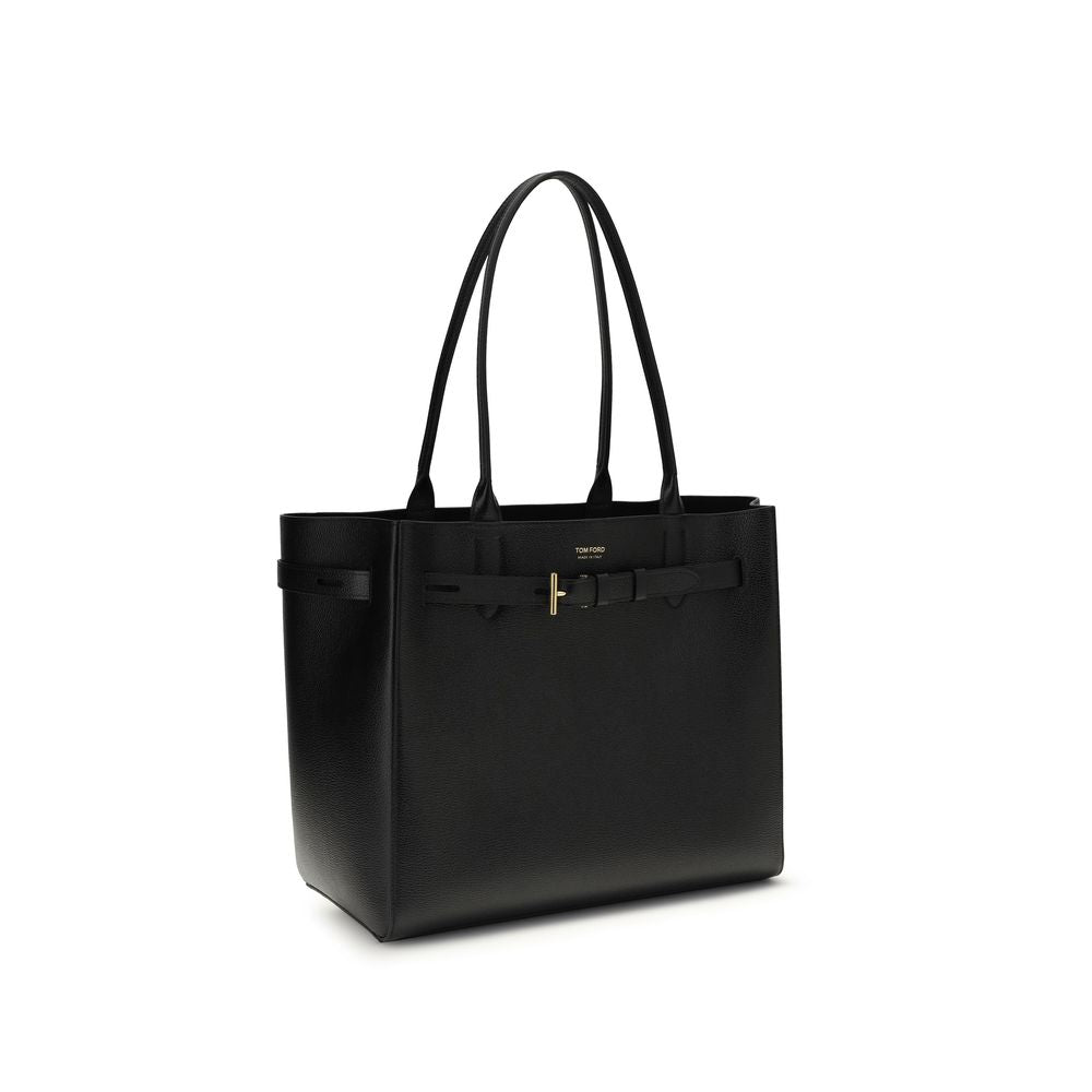 Tom Ford Audrey Leather Tote Bag - Black