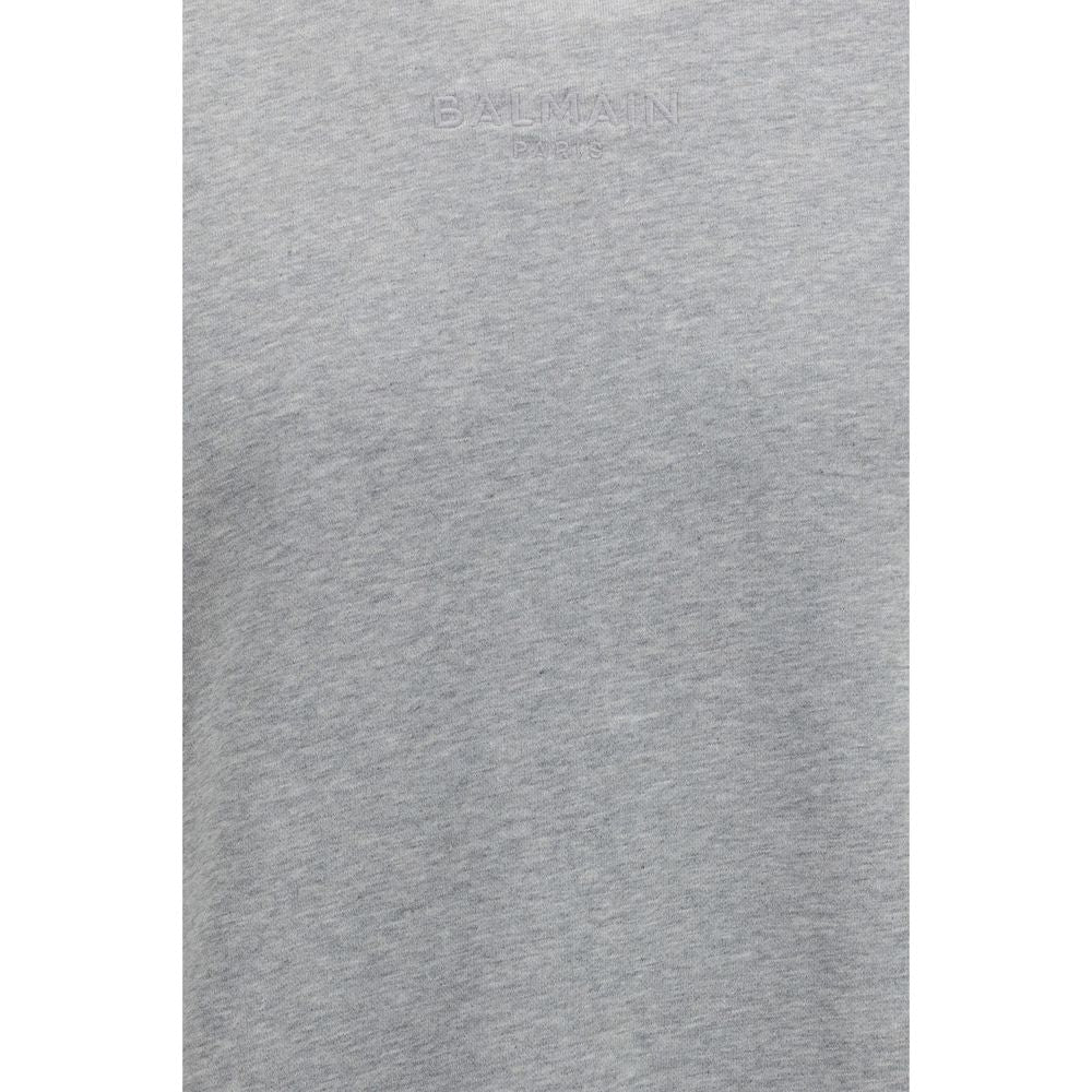 Balmain Cotton Sweatshirt - Marle Gray/Grey