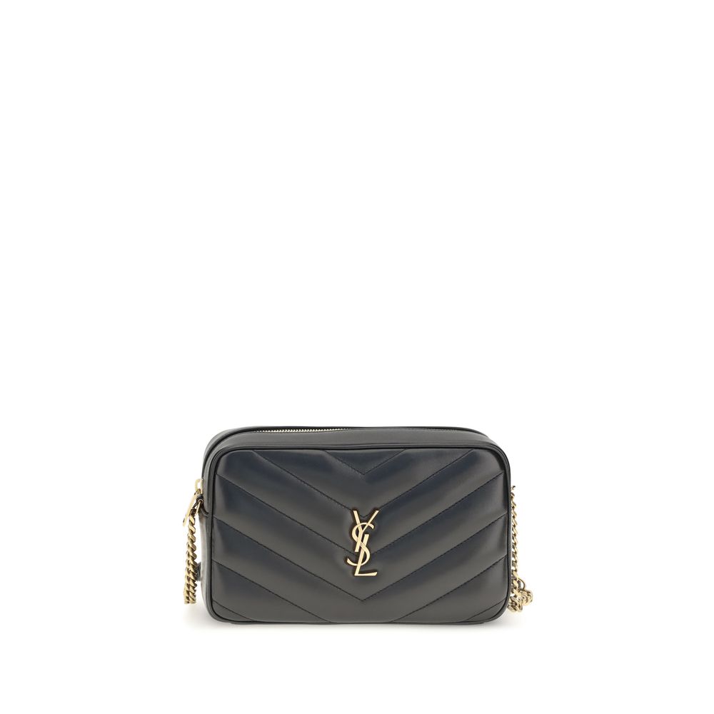 Saint Laurent Leather Mini LouLou Camera Bag - Black