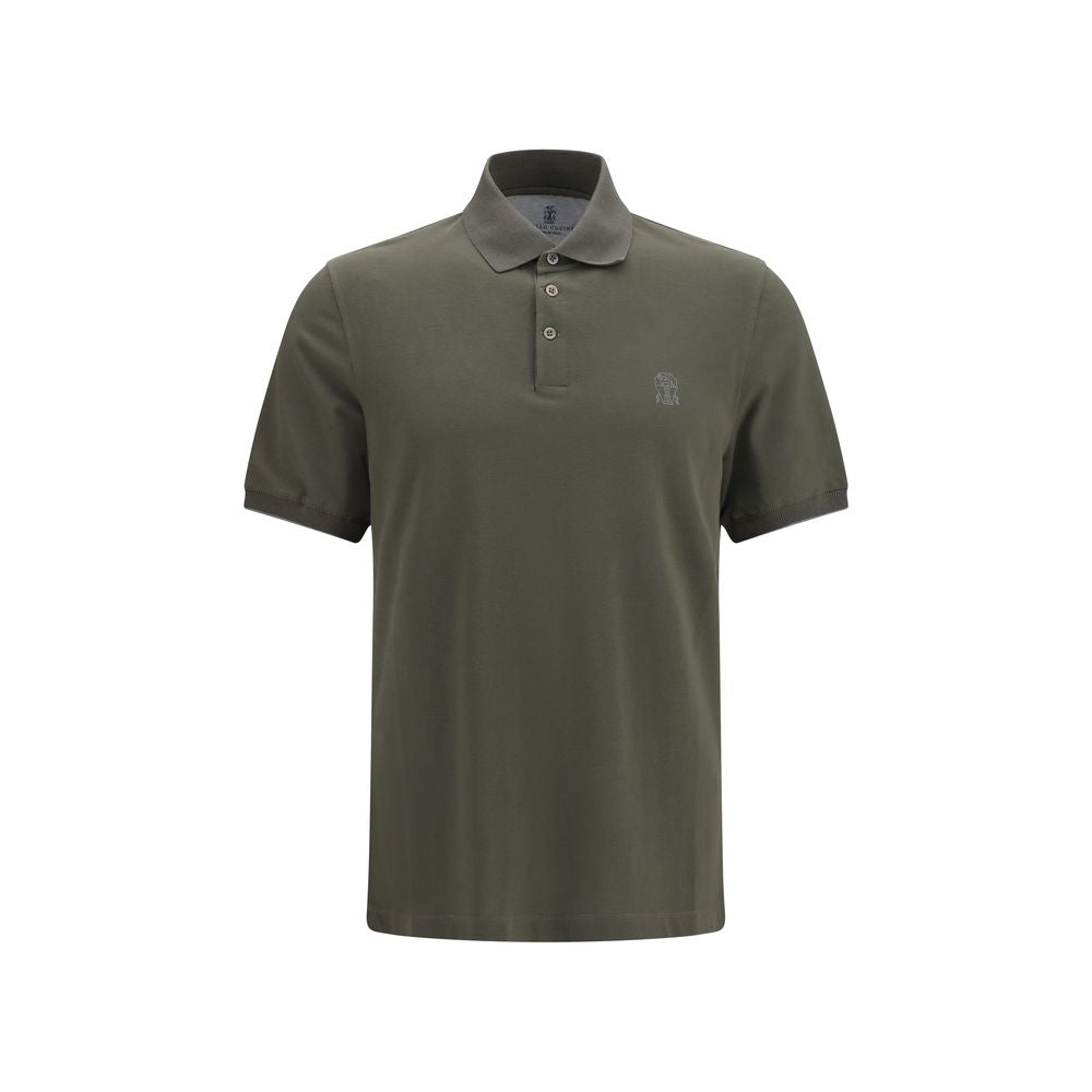 Brunello Cucinelli Cotton Polo Shirt - Storm Gray/Grey