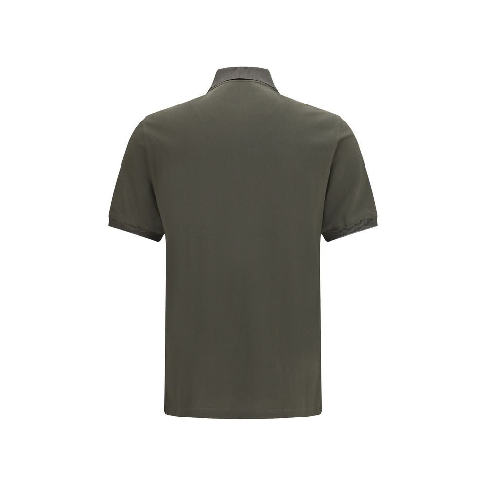 Brunello Cucinelli Cotton Polo Shirt - Storm Gray/Grey