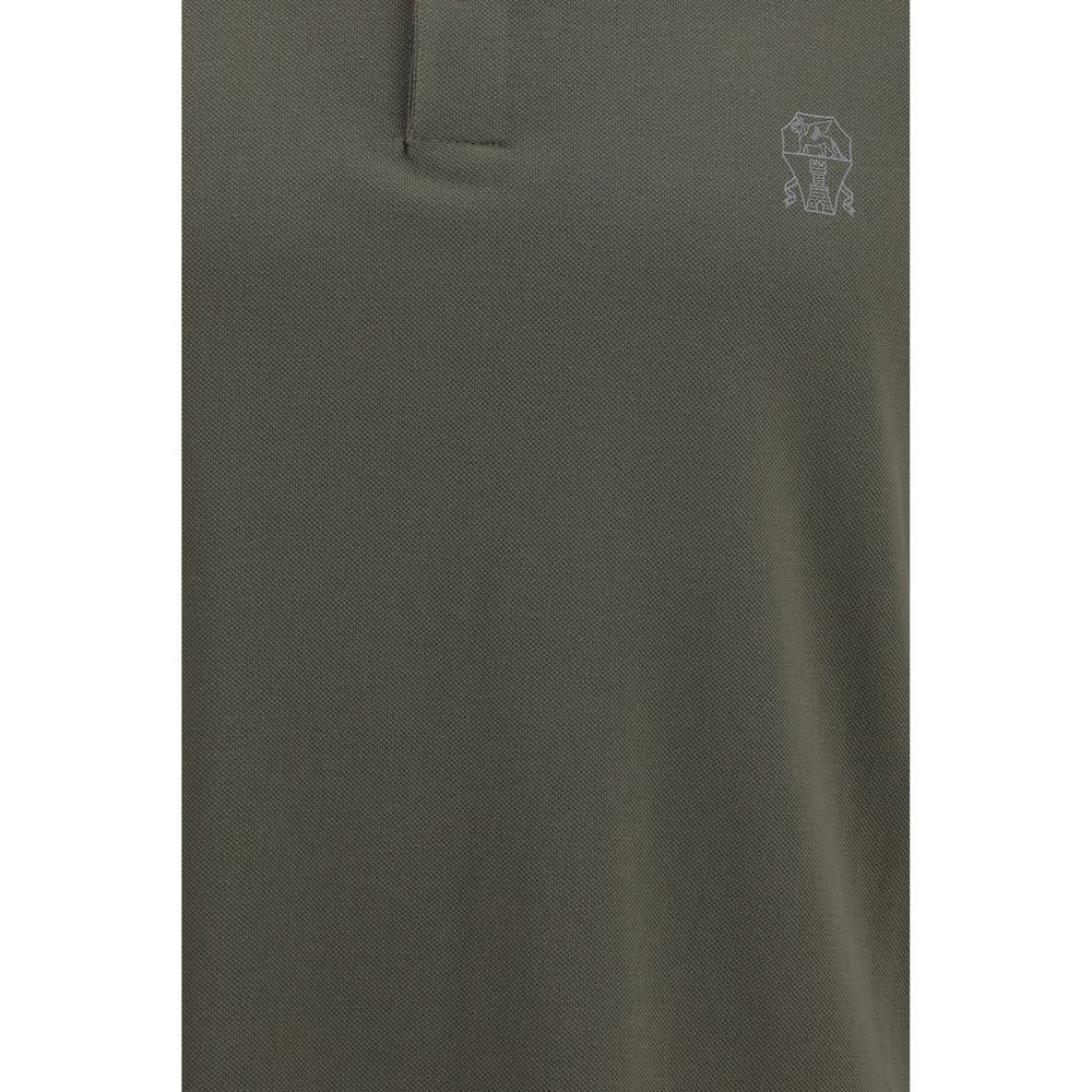 Brunello Cucinelli Cotton Polo Shirt - Storm Gray/Grey