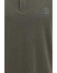 Brunello Cucinelli Cotton Polo Shirt - Storm Gray/Grey