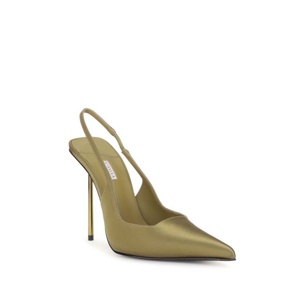 LE SILLA Amelia Silk Slingback Pumps