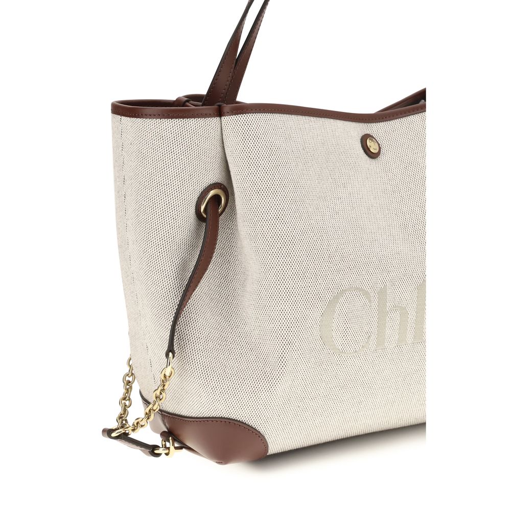 Chloé Clover Canvas Tote &amp; Shoulder Bag - Ivory/Beige