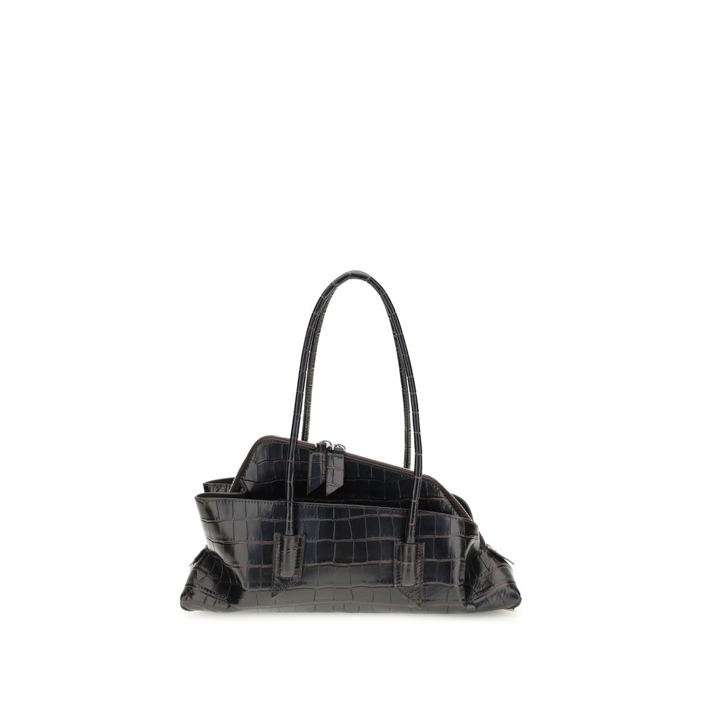 The Attico La Passeggiata Croc Embossed Leather Tote Bag