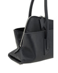 The Attico La Passeggiata Leather Small Top Handle Handbag - Black