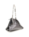 The Attico Leather La Scala Handbag - Silver