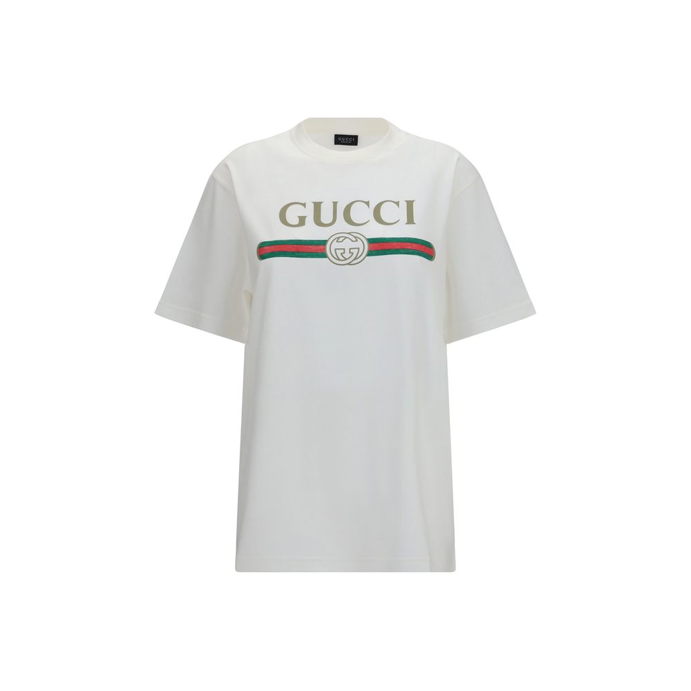 Gucci Cotton Interlocking GG Web T-Shirt - White