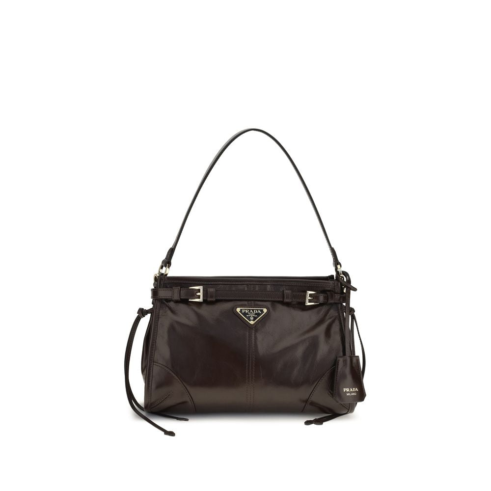 Prada Leather Mini Bonnie Hobo Bag - Brown