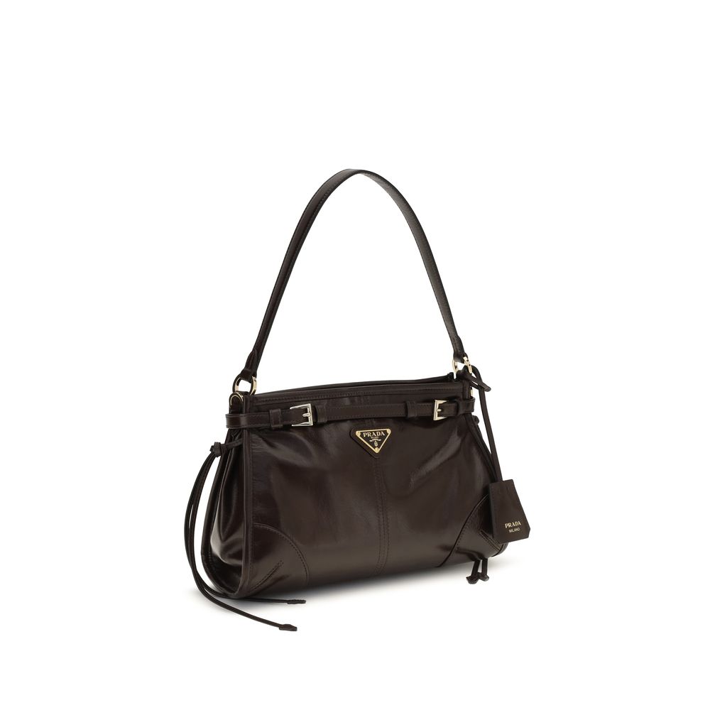 Prada Leather Mini Bonnie Hobo Bag - Brown