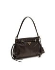 Prada Leather Mini Bonnie Hobo Bag - Brown
