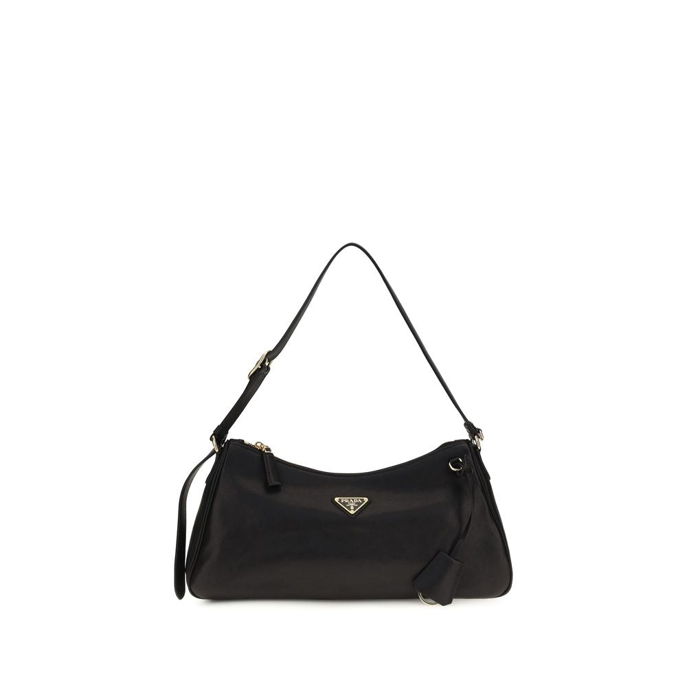 Prada Leather Aimée Shoulder Bag - Black
