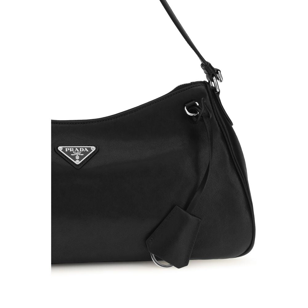 Prada Leather Aimée Shoulder Bag - Black