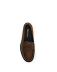 Prada Leather Suede Slip-On Loafers - Dark Brown