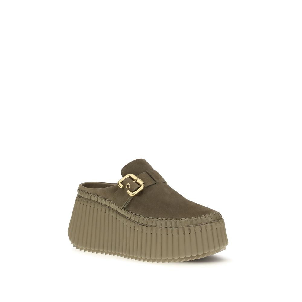 Chloé Leather Nama Sabot Mules