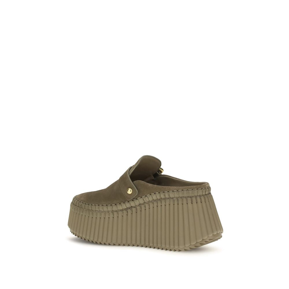 Chloé Leather Nama Sabot Mules