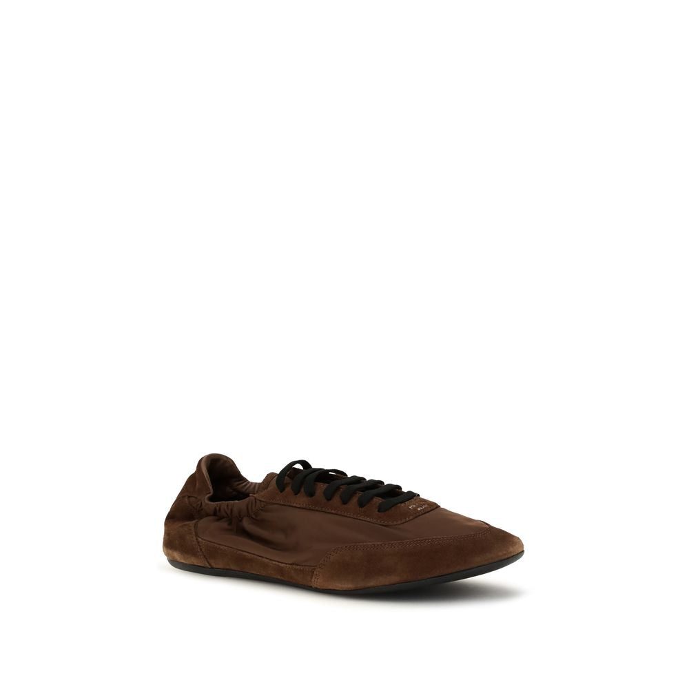 Prada Re-Nylon Collapse Athletic Sneakers - Dark Brown