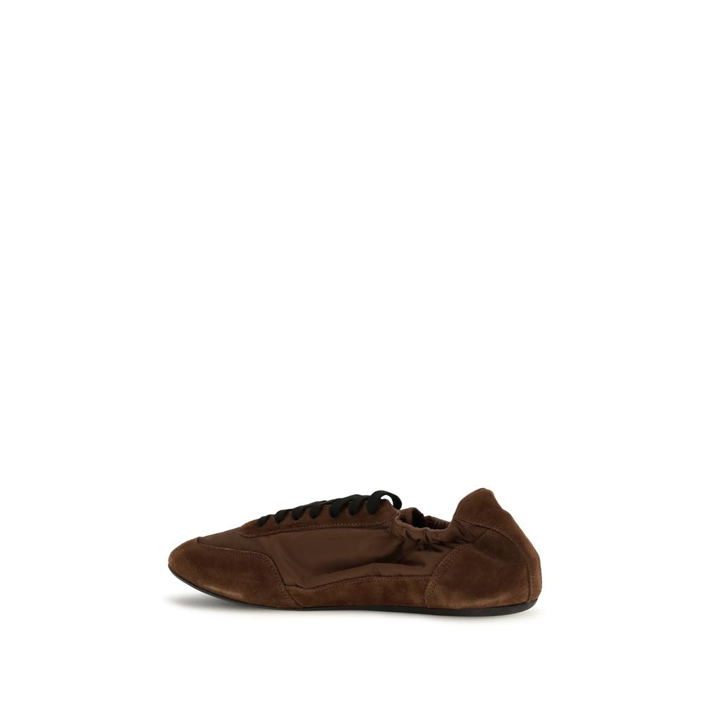 Prada Re-Nylon Collapse Athletic Sneakers - Dark Brown