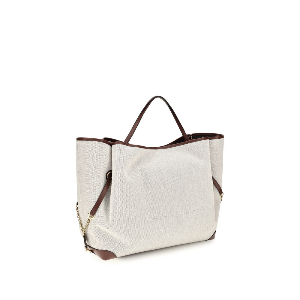 Chloé Clover Large Canvas Tote &amp; Shoulder Bag - Ivory/Beige