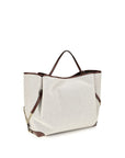 Chloé Clover Large Canvas Tote & Shoulder Bag - Ivory/Beige