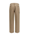 Prada Wide-Leg Tailored Pants - Warm Beige