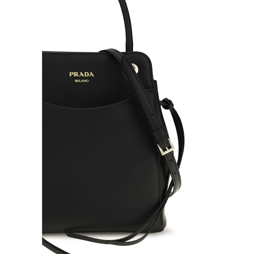 Prada Leather Carry Mini Handbag - Black