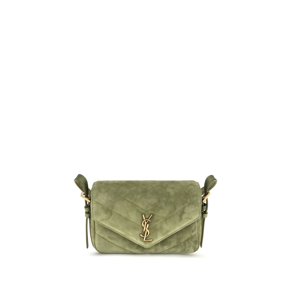 Saint Laurent Suede Small LouLou Shoulder Bag - Moss Green/Olive