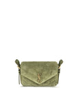 Saint Laurent Suede Small LouLou Shoulder Bag - Moss Green/Olive