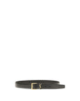 Saint Laurent Leather Box Laque Belt - Black