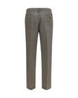 Prada Wool Checked Tailored Suit Pants - Brown