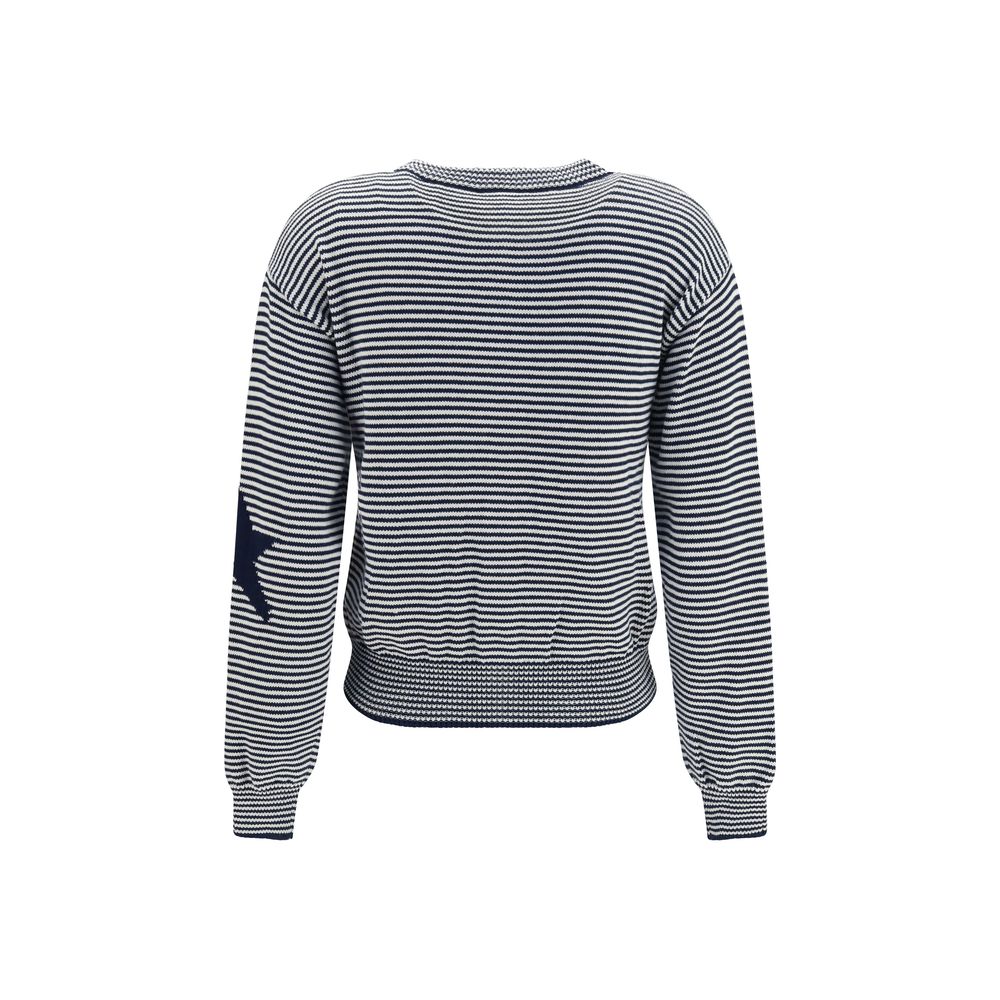 Max Mara Intarsia Cotton Knit Cardigan - Blue